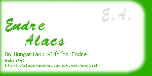 endre alacs business card